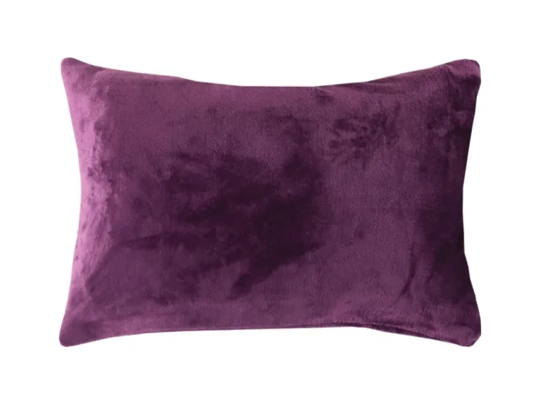 Bestlivings Kissenhülle Kuschel Kissenbezug mit Reißverschluss 40 x 60 cm Violett