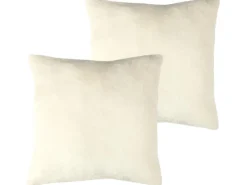 Bestlivings Kissenhülle Kuschel Kissenbezug mit Reißverschluss 60 x 60 cm Champagner 2er Pack