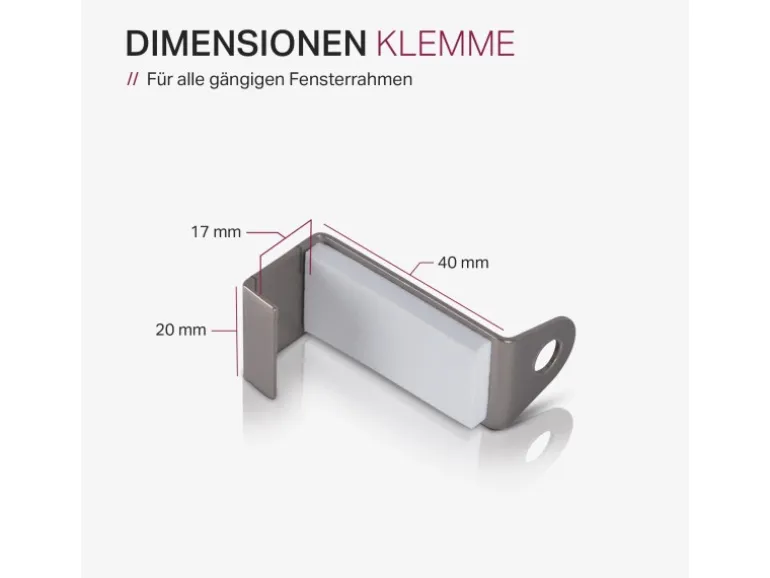 Bestlivings Klemmstange Spannvitrage Twist 40 bis 60 cm Silber