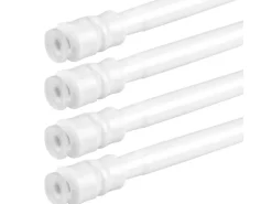 Bestlivings Klemmstangen mit Schraubtechnik Weiß 40 bis 60 cm 4er Pack