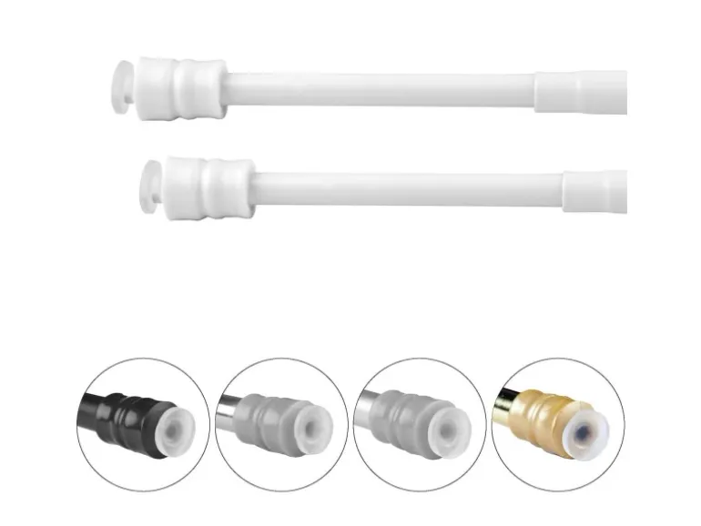 Bestlivings Klemmstangen mit Schraubtechnik Weiß 25 bis 40 cm 2er Pack