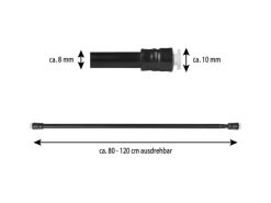 Bestlivings Klemmstangen mit Schraubtechnik Schwarz 80 bis 120 cm 4er Pack
