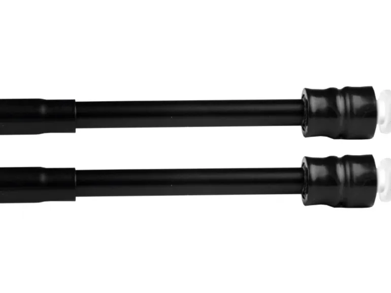 Bestlivings Klemmstangen mit Schraubtechnik Schwarz 80 bis 120 cm 2er Pack