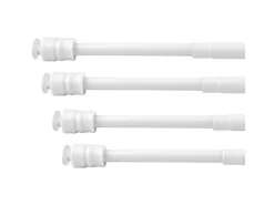Bestlivings Klemmstangen mit Schraubtechnik Weiß 25 bis 40 cm 4er Pack