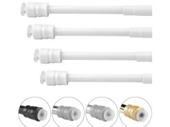 Bestlivings Klemmstangen mit Schraubtechnik Weiß 25 bis 40 cm 4er Pack