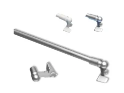 Bestlivings Klemmstangen Ausziehbar Matt Silber 60 bis 80 cm