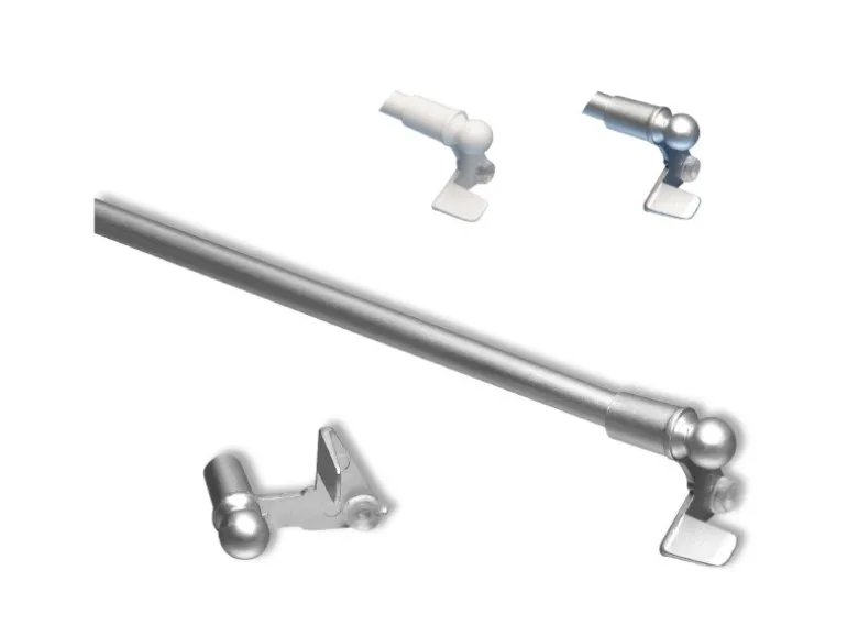 Bestlivings Klemmstangen Ausziehbar Matt Silber 60 bis 80 cm