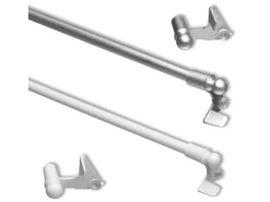 Bestlivings Klemmstangen Ausziehbar Matt Silber 60 bis 80 cm