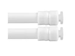 Bestlivings Klemmstangen mit Schraubtechnik Weiß 100 bis 140 cm 2er Pack