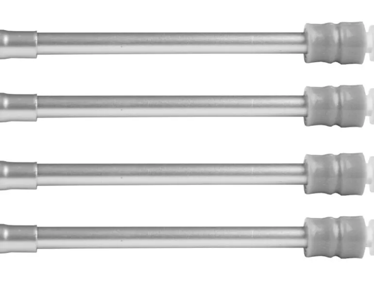 Bestlivings Klemmstangen mit Schraubtechnik Matt Silber 60 bis 90 cm 4er Pack