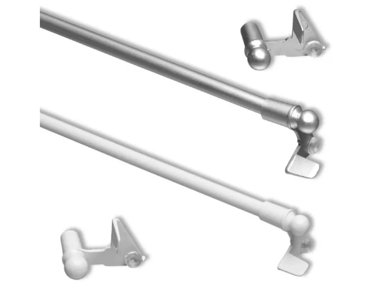 Bestlivings Klemmstangen Ausziehbar Weiß 40 bis 60 cm