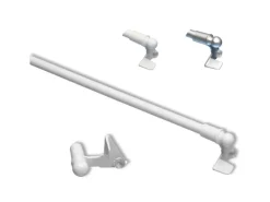 Bestlivings Klemmstangen Ausziehbar Weiß 40 bis 60 cm