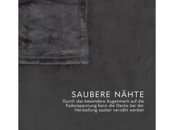 Bestlivings Kuscheldecke Cashmere Touch 200 x 220 cm Anthrazit
