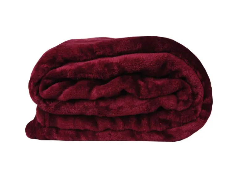 Bestlivings Kuscheldecke Celina 2er Pack Aubergine 80 x 120 cm