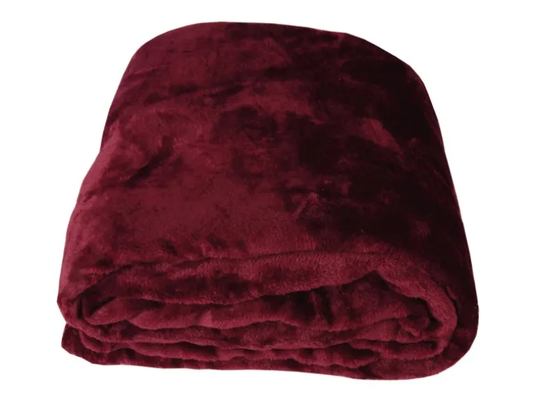 Bestlivings Kuscheldecke Celina 2er Pack Aubergine 80 x 120 cm