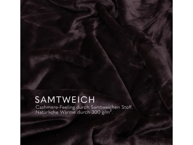 Bestlivings Kuscheldecke Mirabella Cashmere Touch 220 x 240 cm Braun