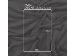 Bestlivings Kuscheldecke Cashmere Touch 200 x 220 cm Silber