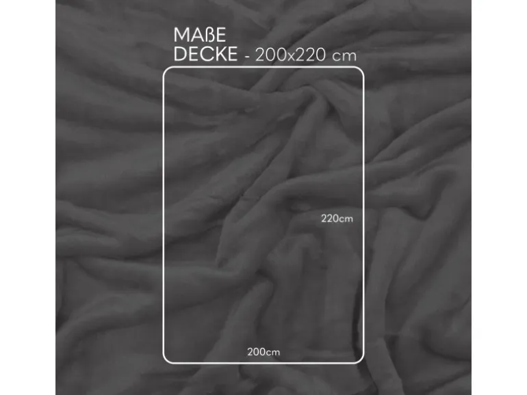 Bestlivings Kuscheldecke Cashmere Touch 200 x 220 cm Silber