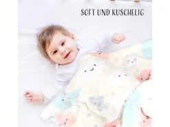 Bestlivings Kuscheldecke Cashmere Dots Kids Sonne Mond Sterne