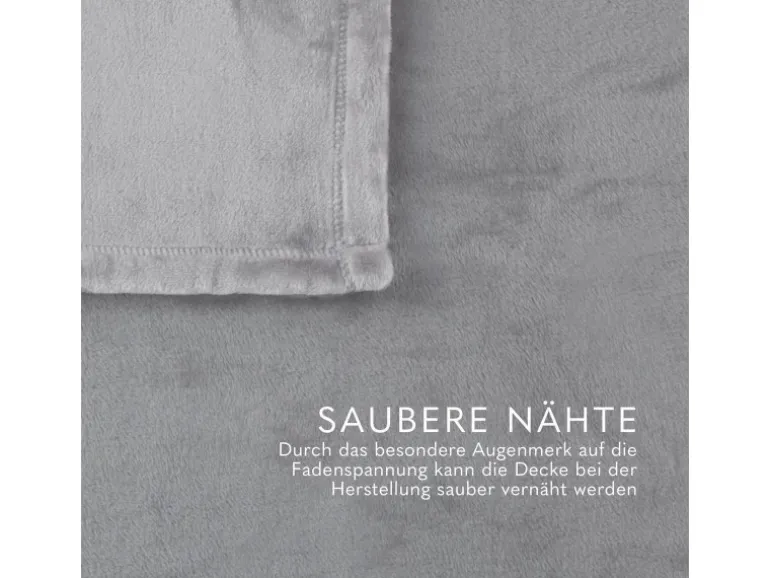 Bestlivings Kuscheldecke Cashmere Touch 150 x 200 cm Silber