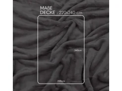 Bestlivings Kuscheldecke Mirabella Cashmere Touch 220 x 240 cm Hellgrau