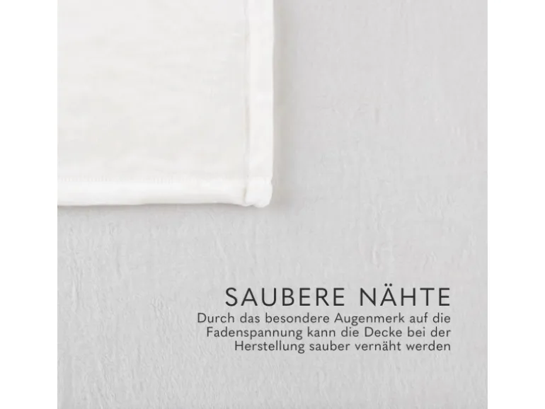 Bestlivings Kuscheldecke Cashmere Touch 150 x 200 cm Offwhite