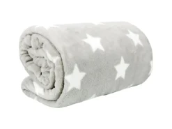 Bestlivings Kuscheldecke Mit Sternen 150 x 200 cm Hellgrau