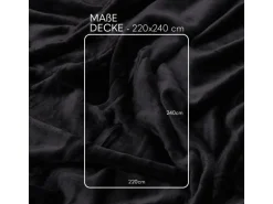 Bestlivings Kuscheldecke Mirabella Cashmere Touch 220 x 240 cm Schwarz