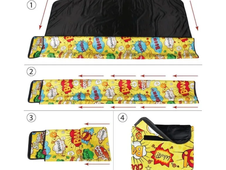 Bestlivings Picknickdecke Fotodruck 200 x 100 cm Comic