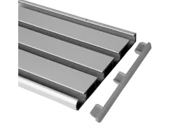 Bestlivings Seitendeckel für Aluminium Vorhangschiene 3 bis 4 Lauf Silber