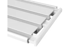 Bestlivings Seitendeckel für Aluminium Vorhangschiene Weiß 3 bis 4 Lauf
