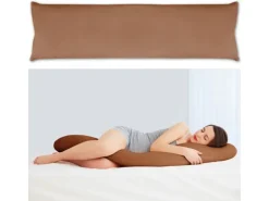 Bestlivings Seitenschläfer Kissenhülle 40 x 140 cm Braun