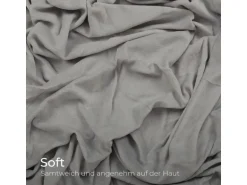 Bestlivings Spannbettlaken Cashmere Touch - 200 x 200 cm Silber