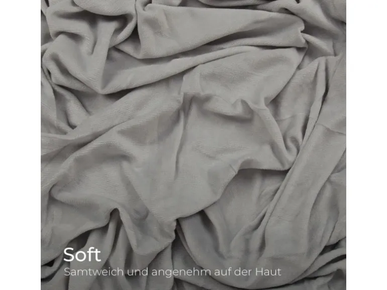 Bestlivings Spannbettlaken Cashmere Touch - 200 x 200 cm Silber