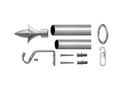 Bestlivings Stilgarnitur Set Ausziehbar 120 bis 230 cm Lilie Silber