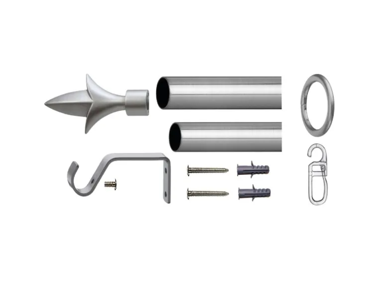 Bestlivings Stilgarnitur Set Ausziehbar 120 bis 230 cm Lilie Silber