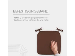 Bestlivings Stuhlkissen Canvas Schoko 38 x 38 x 2 cm 6er Pack