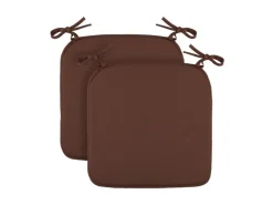 Bestlivings Stuhlkissen Canvas Schoko 38 x 38 x 2 cm 2er Pack