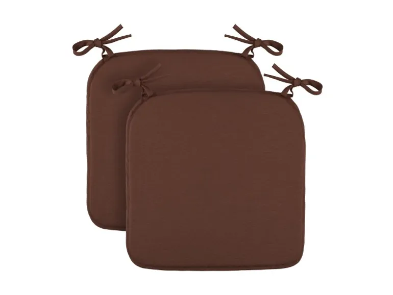 Bestlivings Stuhlkissen Canvas Schoko 38 x 38 x 2 cm 2er Pack