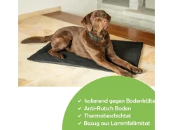 Bestlivings Thermotierdecke Wärmeisolierend Schwarz 70 x 100 cm