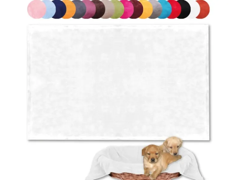Bestlivings Tierdecke Hundedecke Mikrofaser 70 x 100 cm Weiß