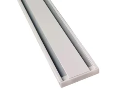 Bestlivings Vorhangschiene 240 cm Aluminium Weiß 2 Lauf / 2 x 120 cm