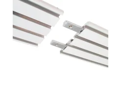 Bestlivings Vorhangschiene 480 cm Aluminium Weiß 4 Lauf / 4 x 120 cm