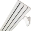 Bestlivings Vorhangschiene 240 cm Aluminium inkl. Wandträger Weiß 3 Lauf / 2 x 120 cm