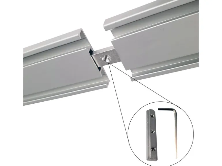 Bestlivings Vorhangschiene Aluminium Silber 2 Lauf 90 cm