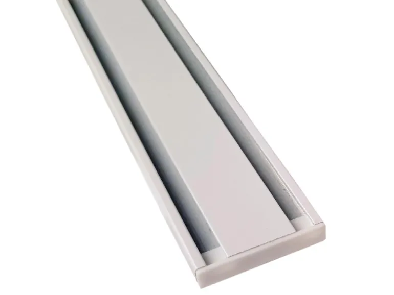 Bestlivings Vorhangschiene Aluminium Weiß 2 Lauf 90 cm