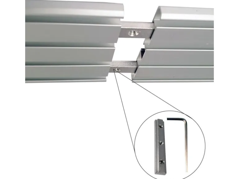 Bestlivings Vorhangschiene Aluminium Silber 4 Lauf 90 cm