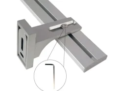 Bestlivings Vorhangschiene 240 cm Aluminium inkl. Wandträger Silber 2 Lauf / 2 x 120 cm