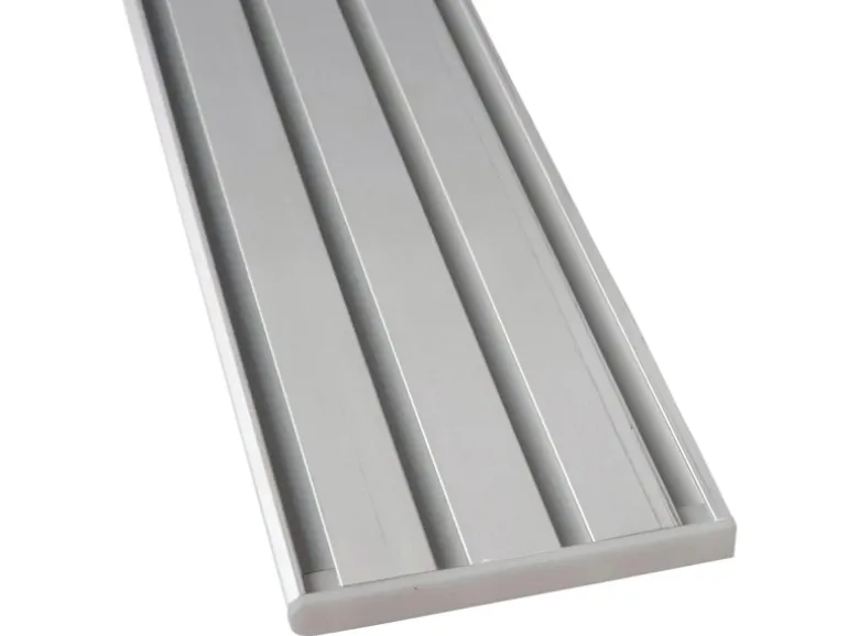 Bestlivings Vorhangschiene 240 cm Aluminium Silber 4 Lauf / 2 x 120 cm