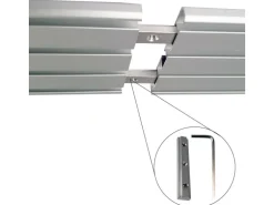 Bestlivings Vorhangschiene 240 cm Aluminium Silber 4 Lauf / 2 x 120 cm
